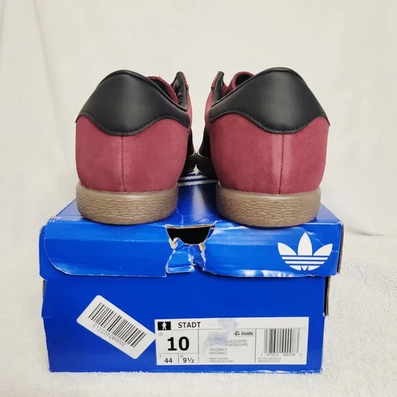 NWB- Adidas Originals STADT 'Burgundy' Casual Sneakers- Men- Size: 10 (JQ9009) - Picture 9 of 14